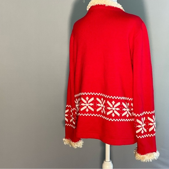 Just B Lg Cutest “Ugly Christmas Sweater”, Felt/Beaded Stuffed Reindeer, Santas - Picture 11 of 16